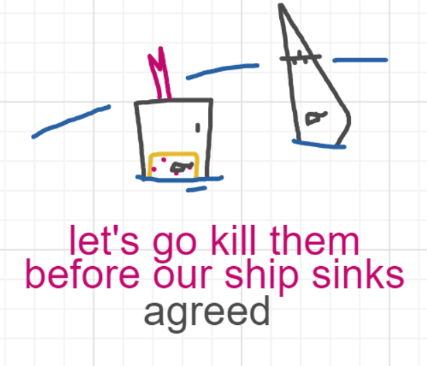 A panel from Ready Oar Knot, episode three of the Board Boards object show by Furretwalk/WalkingFurret.